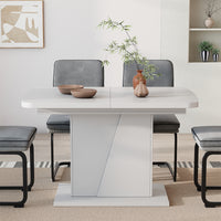 Vicco Tavolo da pranzo Estensibile Bianco 120/160 x 80 cm