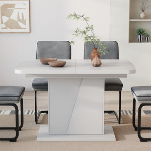 Vicco Tavolo da pranzo Estensibile Bianco 120/160 x 80 cm