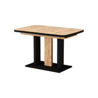 Vicco tavolo da pranzo allungabile Rovere nero/oro 120 x 80 cm 2 parti