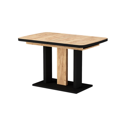 Vicco tavolo da pranzo allungabile Rovere nero/oro 120 x 80 cm 2 parti