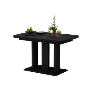 Vicco Tavolo da pranzo Estensibile Nero 120/160 x 80 cm 2 parti