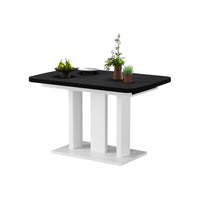 Vicco Tavolo da pranzo Estensibile Nero/bianco 120/160 x 80 cm 2 parti