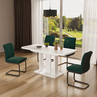 Vicco Tavolo da pranzo Estensibile Bianco/bianco 120/160 x 80 cm 2 parti