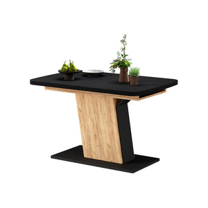 Vicco Tavolo da pranzo Estensibile Rovere nero/oro 120/160 x 80 cm