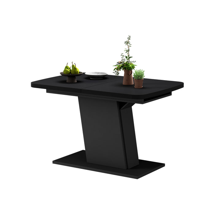 Vicco Tavolo da pranzo Estensibile Nero 120/160 x 80 cm