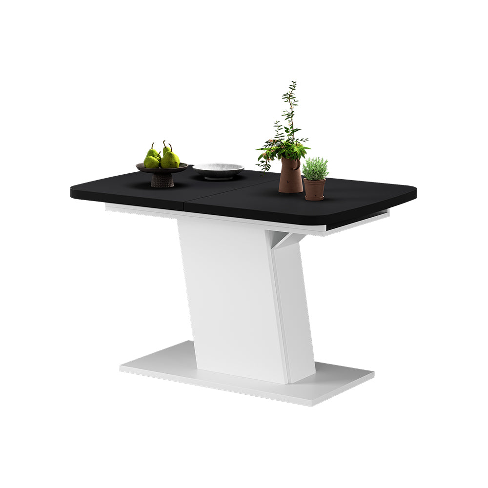 Vicco Tavolo da pranzo Estensibile Nero/bianco 120/160 x 80 cm