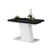 Vicco Tavolo da pranzo Estensibile Nero/bianco 120/160 x 80 cm