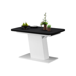 Vicco Tavolo da pranzo Estensibile Nero/bianco 120/160 x 80 cm