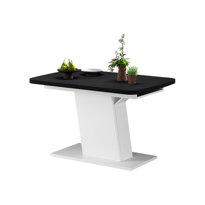 Vicco Tavolo da pranzo Estensibile Nero/bianco 120/160 x 80 cm