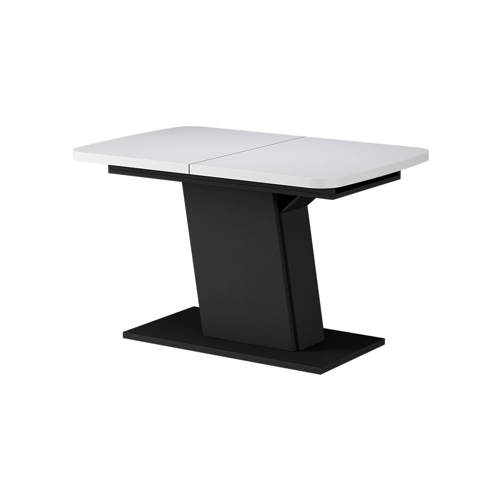 Vicco Tavolo da pranzo Estensibile Bianco/nero 120/160 x 80 cm