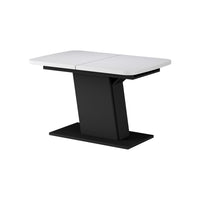 Vicco Tavolo da pranzo Estensibile Bianco/nero 120/160 x 80 cm