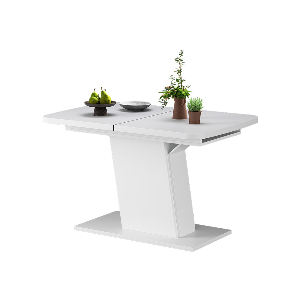 Vicco Tavolo da pranzo Estensibile Bianco 120/160 x 80 cm