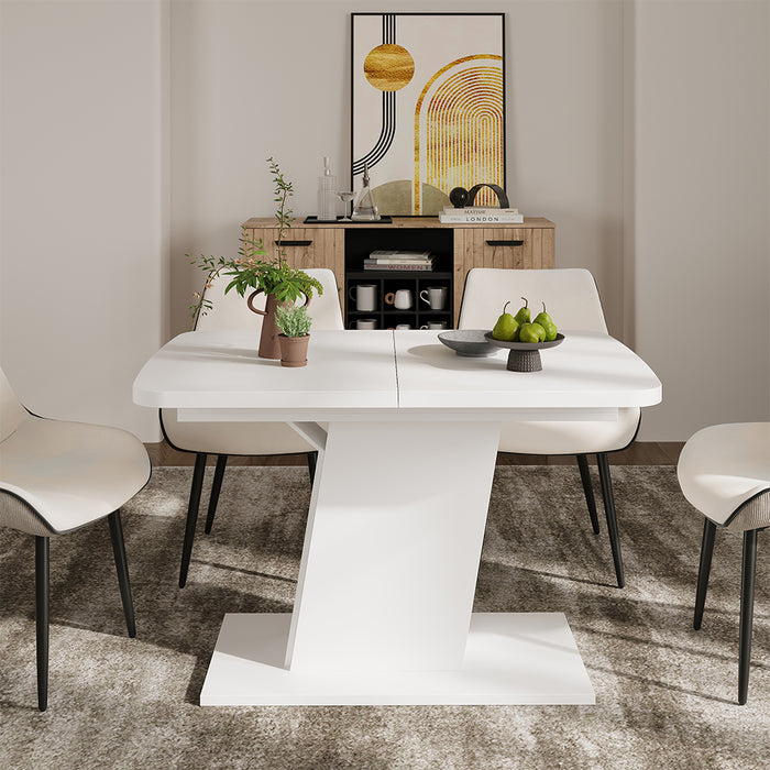 Vicco Tavolo da pranzo Estensibile Bianco 120/160 x 80 cm