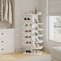 Vicco Scarpiera Bianco 45 x 114 cm con 10 scomparti