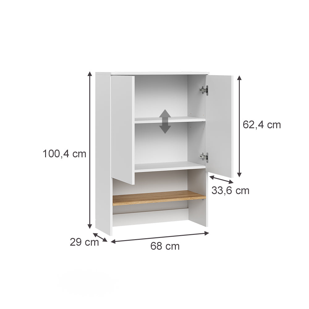 Vicco Mobile lavatrice Bianco/Artisan 68 x 100.4 cm