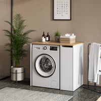 Vicco Mobile lavatrice Bianco/Artisan 93.6 x 88.2 cm con scomparti e porta