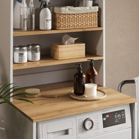 Vicco Mobile lavatrice Bianco/Artisan 66 x 88.2 cm 2 parti con ripiano