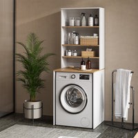 Vicco Mobile lavatrice Bianco/Artisan 66 x 88.2 cm 2 parti con ripiano