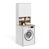 Vicco Mobile lavatrice Bianco/Artisan 68 x 88.2 cm 2 parti con ripiano