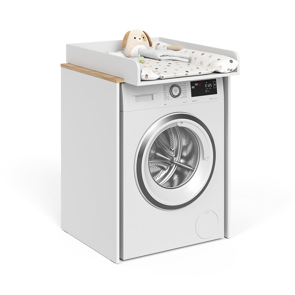 Vicco Mobile lavatrice Bianco/Artisan 68 x 88.2 cm 2 parti con fasciatoio