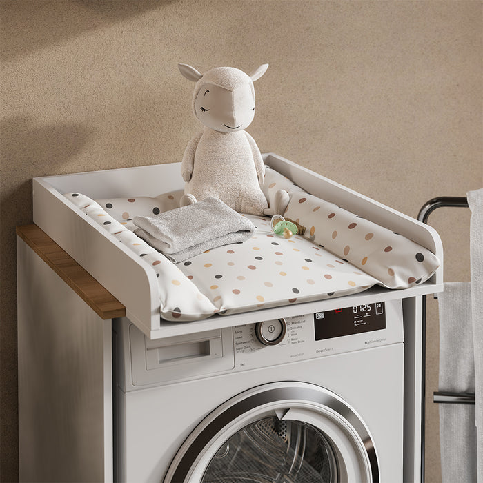 Vicco Mobile lavatrice Bianco/Artisan 68 x 88.2 cm 2 parti con fasciatoio