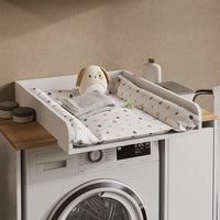 Vicco Mobile lavatrice Bianco/Artisan 93.6 x 88.2 cm 2 parti con fasciatoio