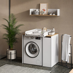 Vicco Mobile lavatrice Bianco/Artisan 93.6 x 88.2 cm 2 parti con fasciatoio