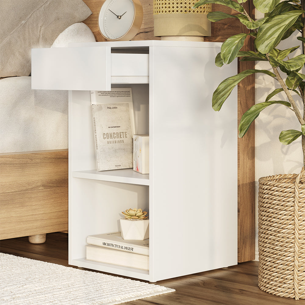 Vicco Comodino Bianco Set di 2