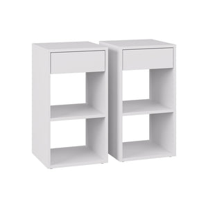 Vicco Comodino Bianco Set di 2