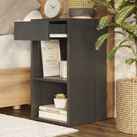 Vicco Comodino camera da letto Antracite 35 x 65 cm con 1 cassetto