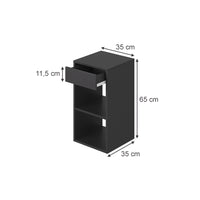 Vicco Comodino camera da letto Antracite 35 x 65 cm con 1 cassetto