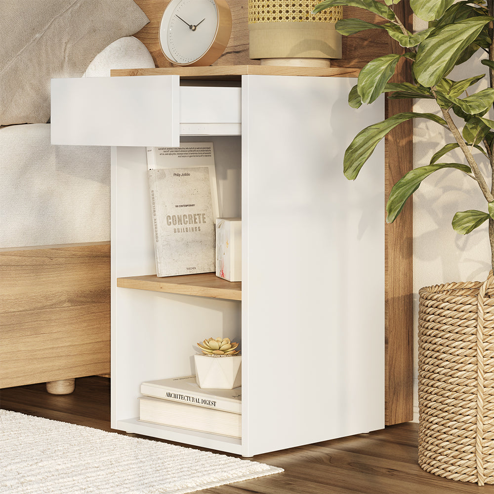 Vicco Comodino Bianco Set di 2