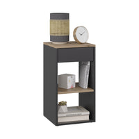 Vicco Comodino camera da letto Antracite 35 x 65 cm con 1 cassetto