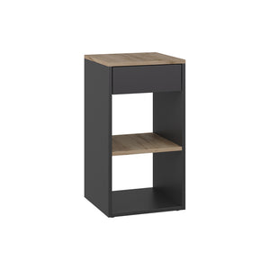 Vicco Comodino camera da letto Antracite 35 x 65 cm con 1 cassetto