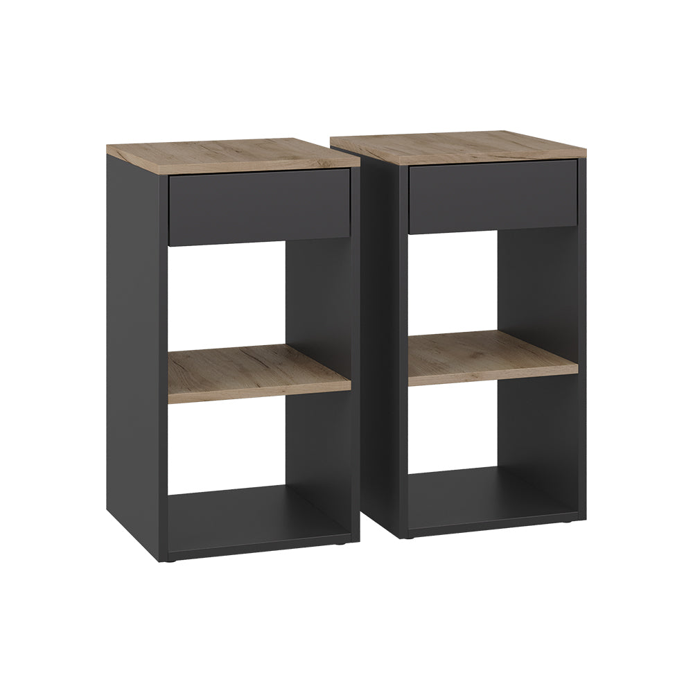 Vicco Comodino Antracite Set di 2