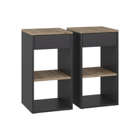 Vicco Comodino Antracite Set di 2