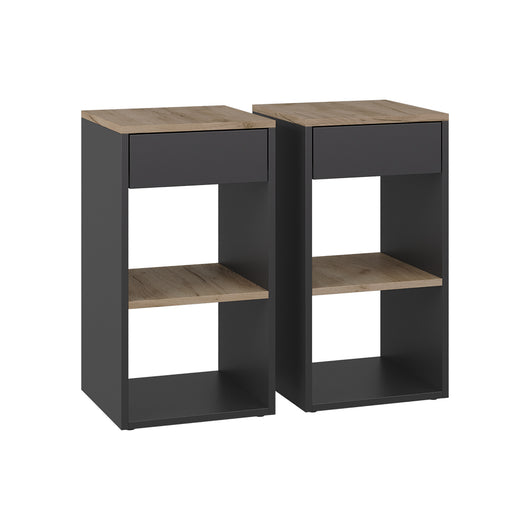 Vicco Comodino Antracite Set di 2