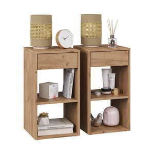 Vicco Comodino Quercia dorata Set di 2