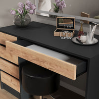 Vicco Sgabello Nero 33.5 x 67 cm per tavolo da toeletta