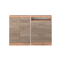 Vicco Mobile cucina sottotetto Rovere Sonoma/Goldkraft 120 cm Set di 2