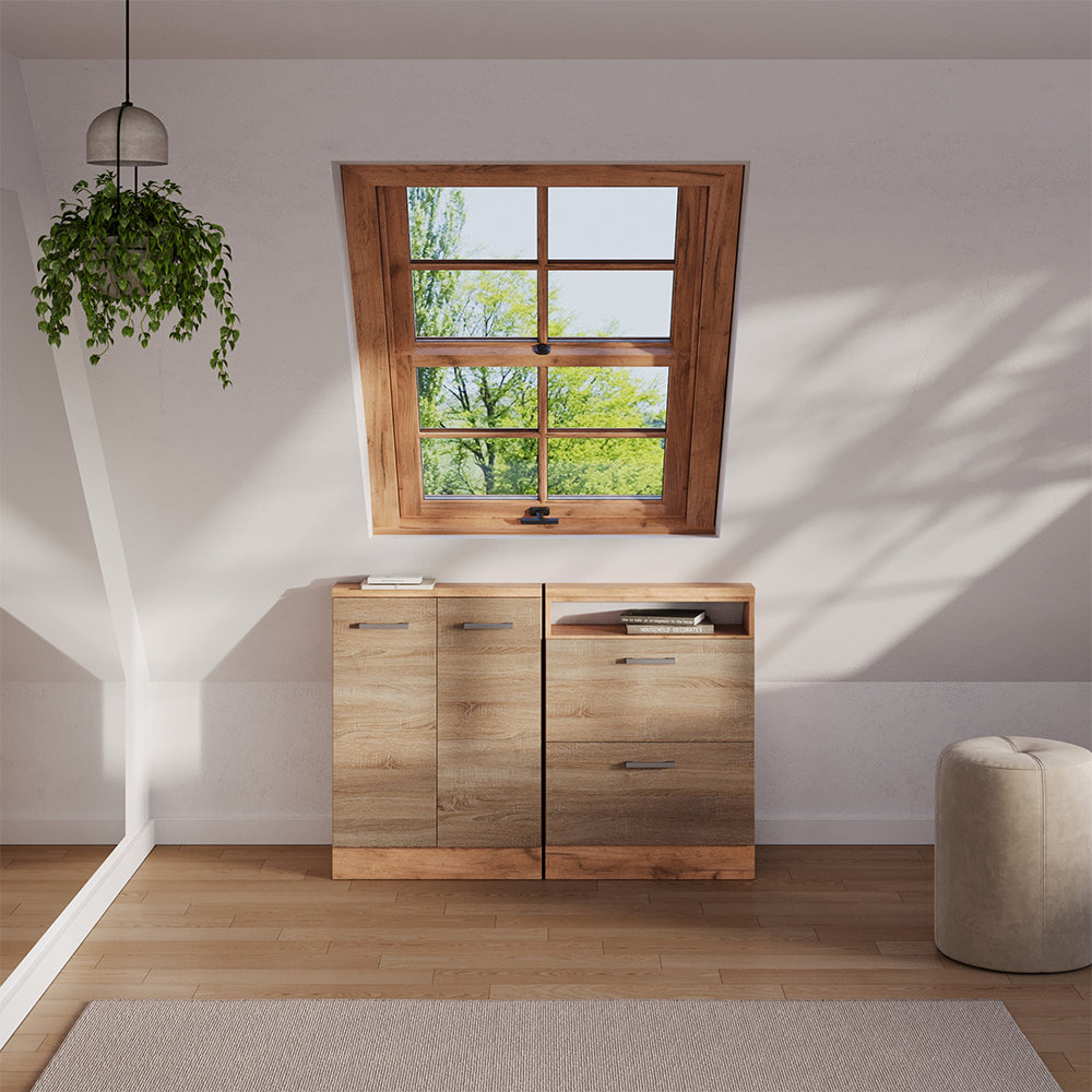 Vicco Set di mobili sottotetto Rovere Sonoma/Goldkraft Set di 2
