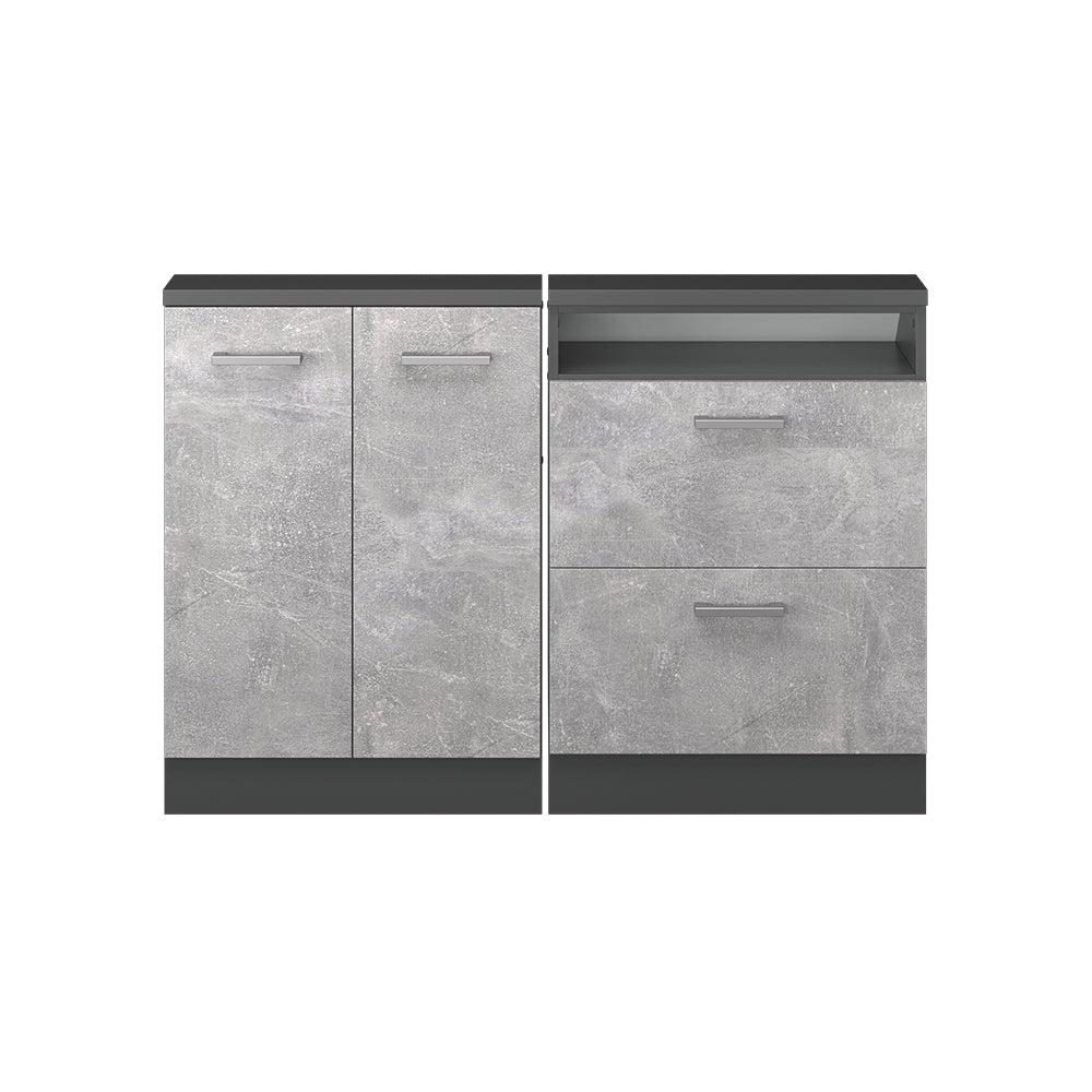 Vicco Set di mobili sottotetto Calcestruzzo/antracite Set di 2