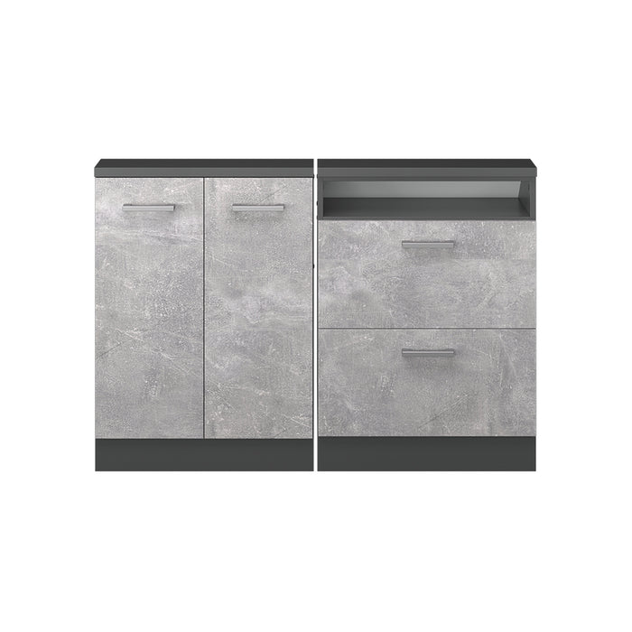 Vicco Set di mobili sottotetto Calcestruzzo/antracite Set di 2