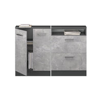 Vicco Mobile cucina sottotetto Calcestruzzo/antracite 120 cm Set di 2