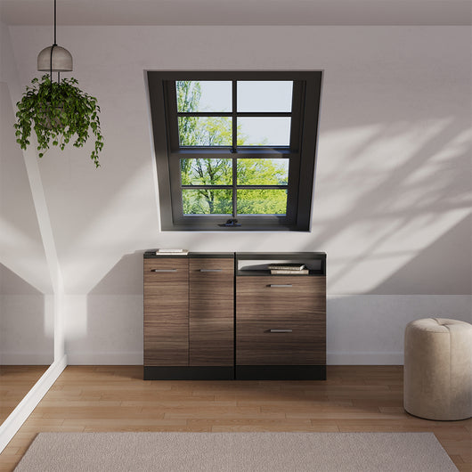 Vicco Set di mobili sottotetto Grigio nobile/antracite Set di 2