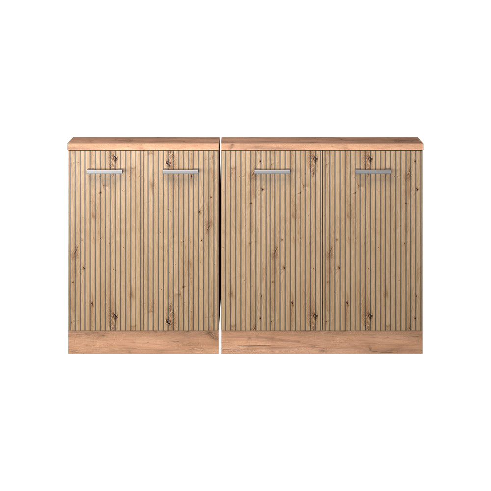 Vicco Mobile cucina sottotetto Rovere artigianale/rovere Goldkraft 140 cm Set di 2