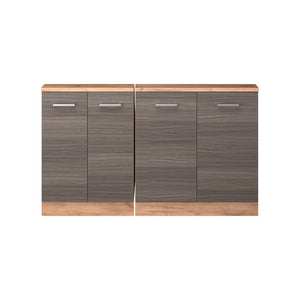 Vicco Mobile cucina sottotetto Grigio nobile/rovere dorato 140 cm Set di 2