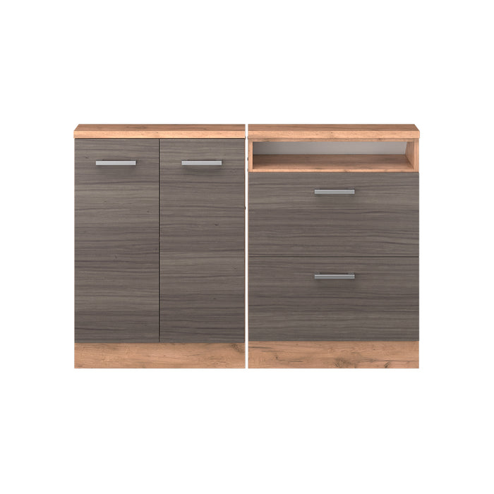 Vicco Set di mobili sottotetto Grigio nobile/rovere dorato Set di 2