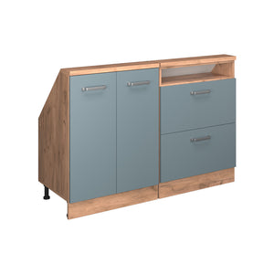 Vicco Set di mobili sottotetto Rovere blu-grigio/oro Set di 2