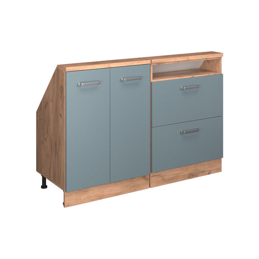 Vicco Set di mobili sottotetto Rovere blu-grigio/oro Set di 2